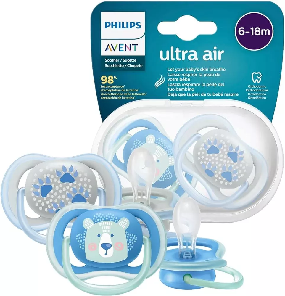 Ultra Air Soother 2 Pack Soother for Babies Aged 6-18 Months