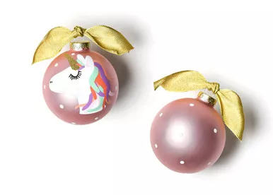 Unicorn Glass Ornament by Happy Everything!