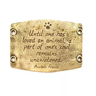 Until One Has Loved an Animal - Large Brass Sentiment - Lenny & Eva