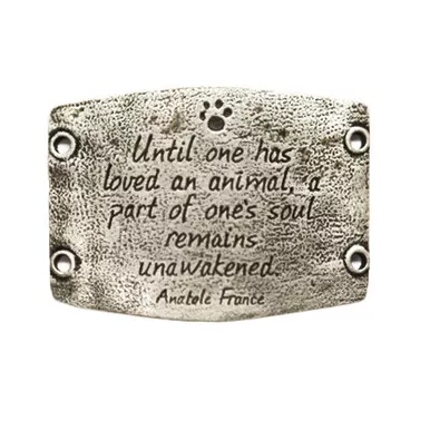 Until One Has Loved an Animal - Large Silver Sentiment - Lenny & Eva