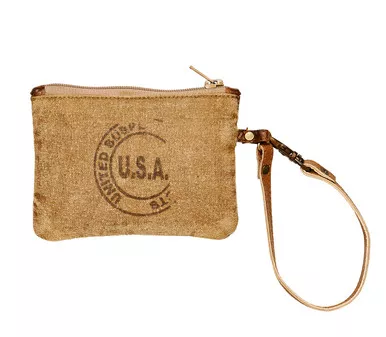 USA Stamped Small Pouch by Mona B