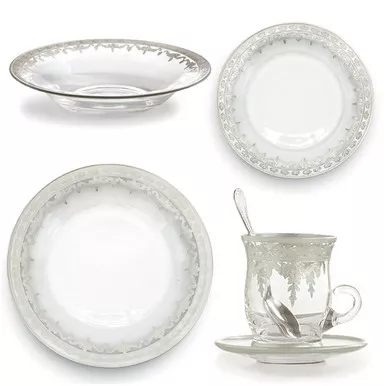 Vetro Silver 6-Piece Place Setting - Arte Italica