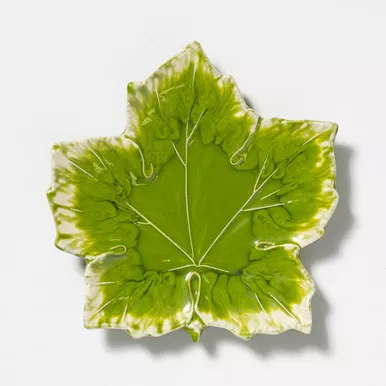 Vietri Reactive Leaves Small Plate