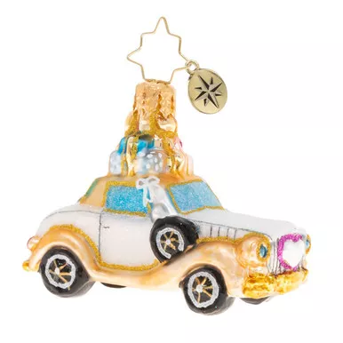 Wedding Bliss Chariot Little Gems Ornament by Christopher Radko