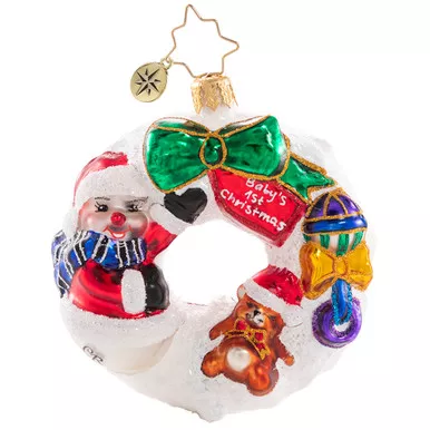 What Wonders Await Wreath Gem Ornament by Christopher Radko