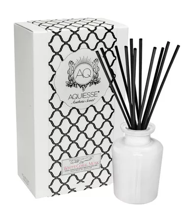 White Coral Musk Reed Diffuser Set by Aquiesse