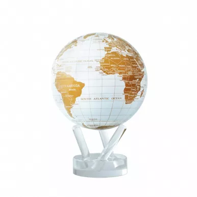White and Gold 4.5" Globe with Acrylic Base by MOVA