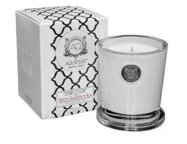 White Grapefruit Acai Large Soy Candle by Aquiesse