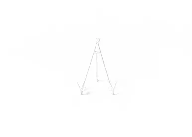 White Medium Flare Plate Stand by Happy Everything!