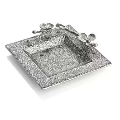 White Orchid Snack Dish by Michael Aram