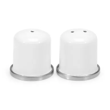 White Salt & Pepper Shakers by Golden Rabbit