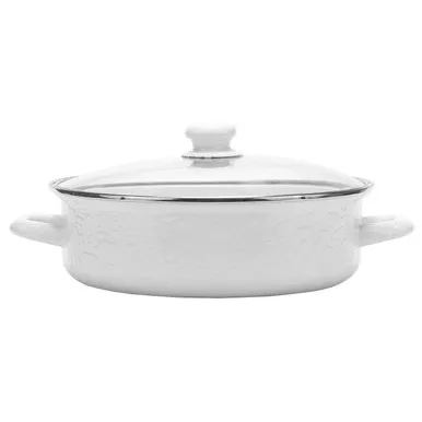 White Small Saute Pan by Golden Rabbit