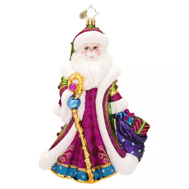 Winter Sparkle Santa Ornament by Christopher Radko