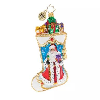 Winter Time Stocking Ornament by Christopher Radko