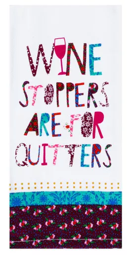 Witty Wine - Stoppers Tea Towel by Kay Dee Designs