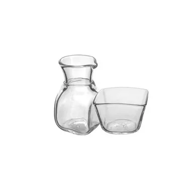 Woodbury Square Creamer & Sugar Bowl Set by Simon Pearce