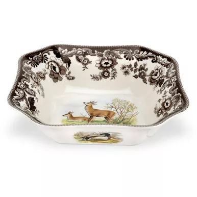 Woodland Deer Square Serving Bowl by Spode