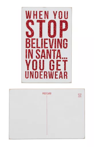 You Get Underwear Wooden Postcard - Primitives by Kathy