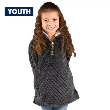 Youth Small Dark Gray Simply Fuzzy Pullover by Simply Southern