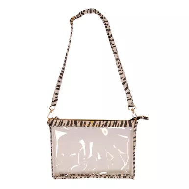 Zebra Leather Clear Crossbody by Simply Southern
