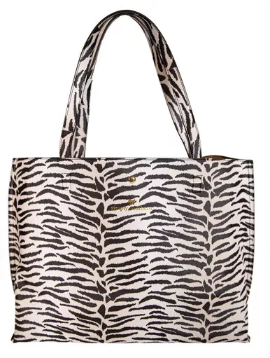 Zebra Leather Tote by Simply Southern