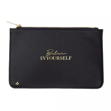 Zipper Pouch - Believe in yourself (Black) by Splendid Iris