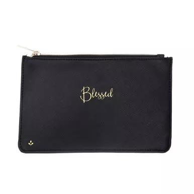 Zipper Pouch - Blessed (Black) by Splendid Iris