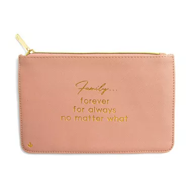 Zipper Pouch - Family quote (Rose) by Splendid Iris